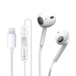 Earphone X Wired With Lighting Plug IOS", designed for Apple devices